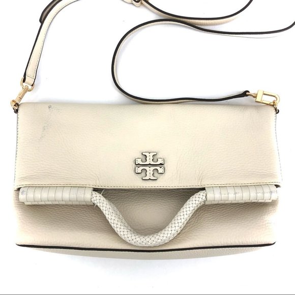 Tory Burch Cream Leather Satchel/Top Handle Bag | New With Tags - Picture 2 of 14